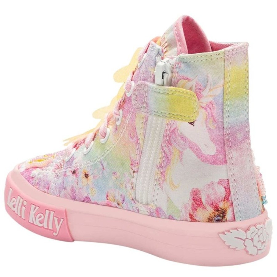 Footwear Lelli Kelly | Lelli Kelly Lk1004 (Bx02) Unicorn Mid Fantasia Multi Side Zip Boots