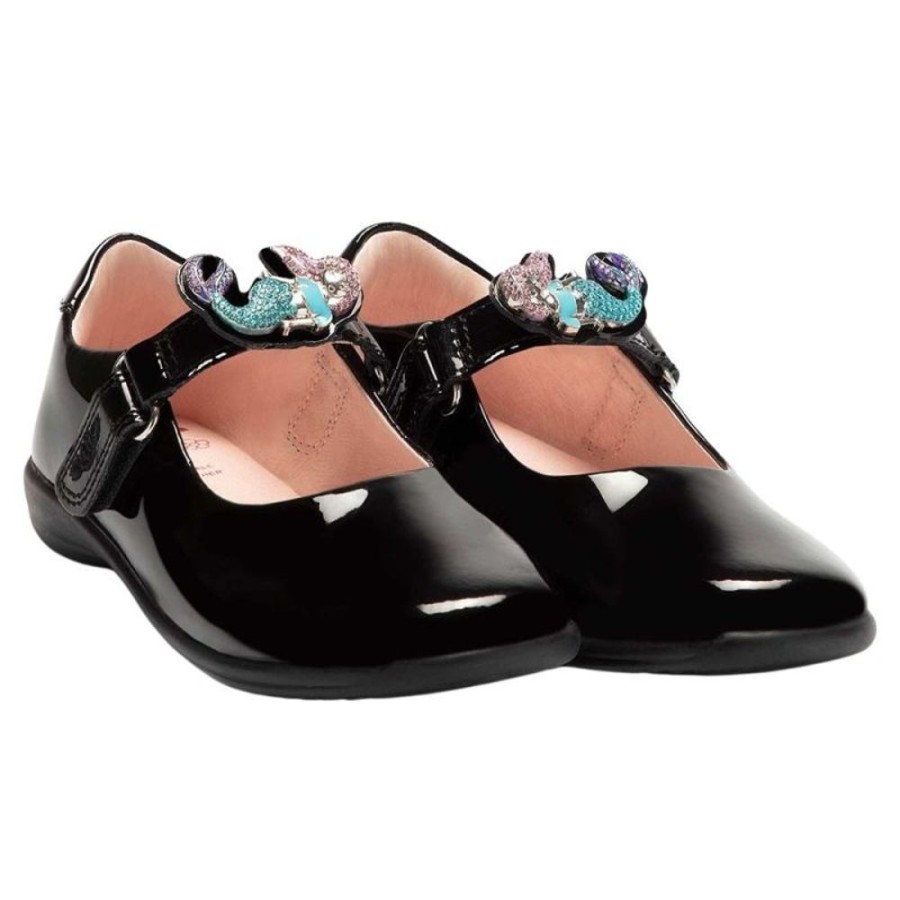 Footwear Lelli Kelly | Lelli Kelly Lk8101 (Db01) Maribella Black Patent Interchangeable School Shoes