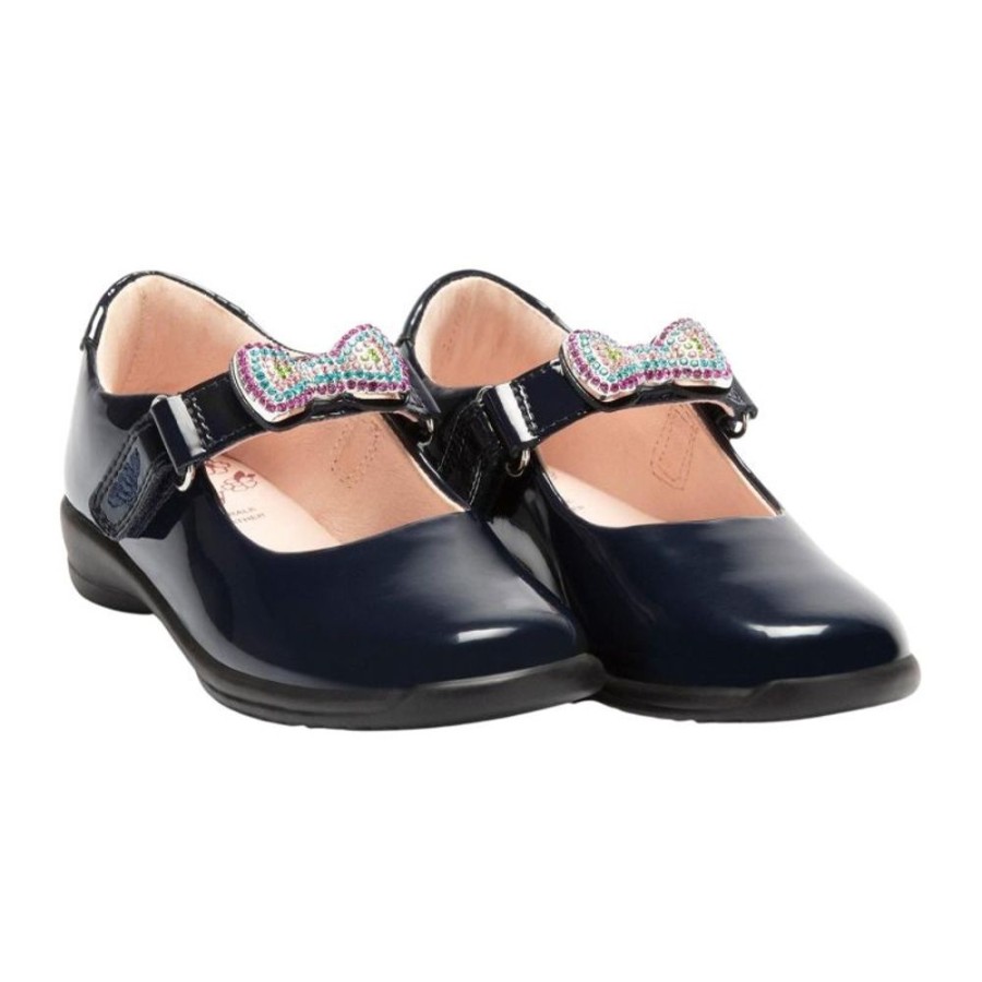 Footwear Lelli Kelly | Lelli Kelly Lk8106 (De01) Erin Navy Patent School Shoes F Fitting