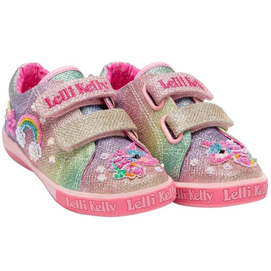 Footwear Lelli Kelly | Lelli Kelly Lk7077 (Gx02) Treasure Multi Glitter Double Strap Adjustable Shoes