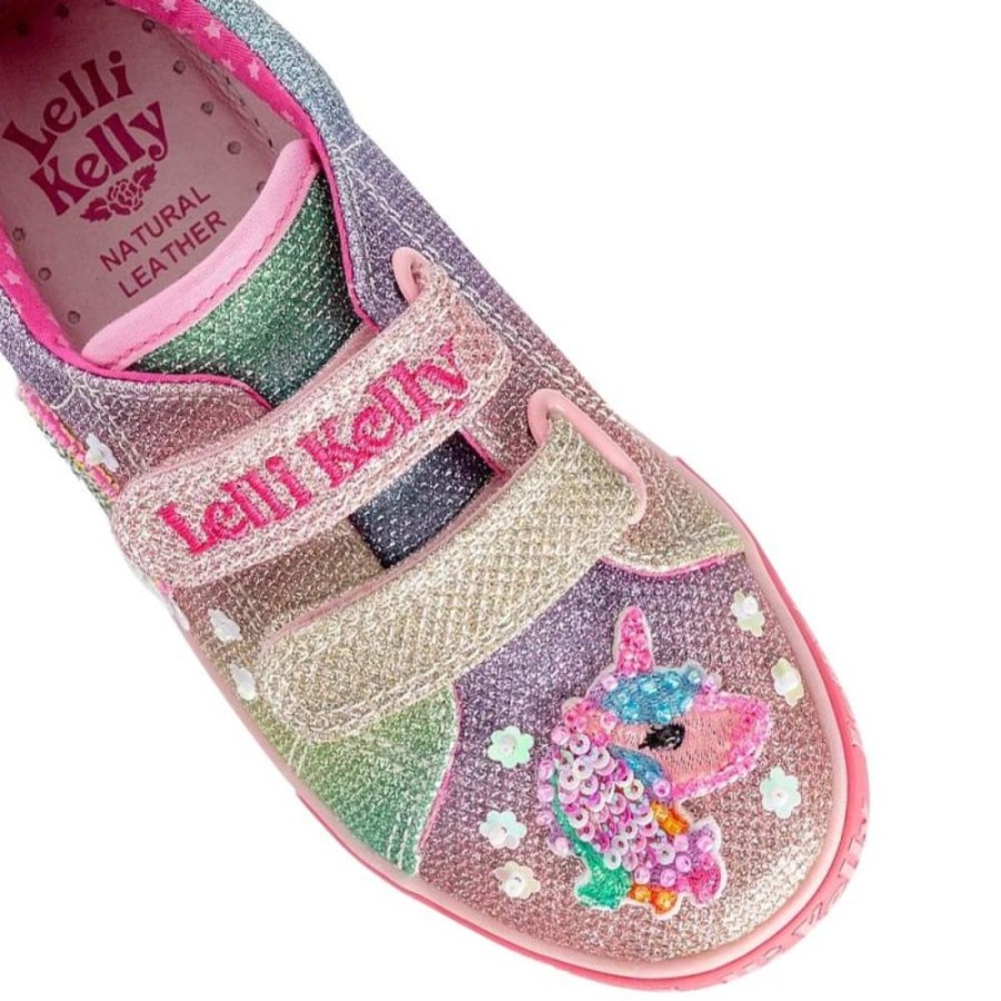 Footwear Lelli Kelly | Lelli Kelly Lk7077 (Gx02) Treasure Multi Glitter Double Strap Adjustable Shoes