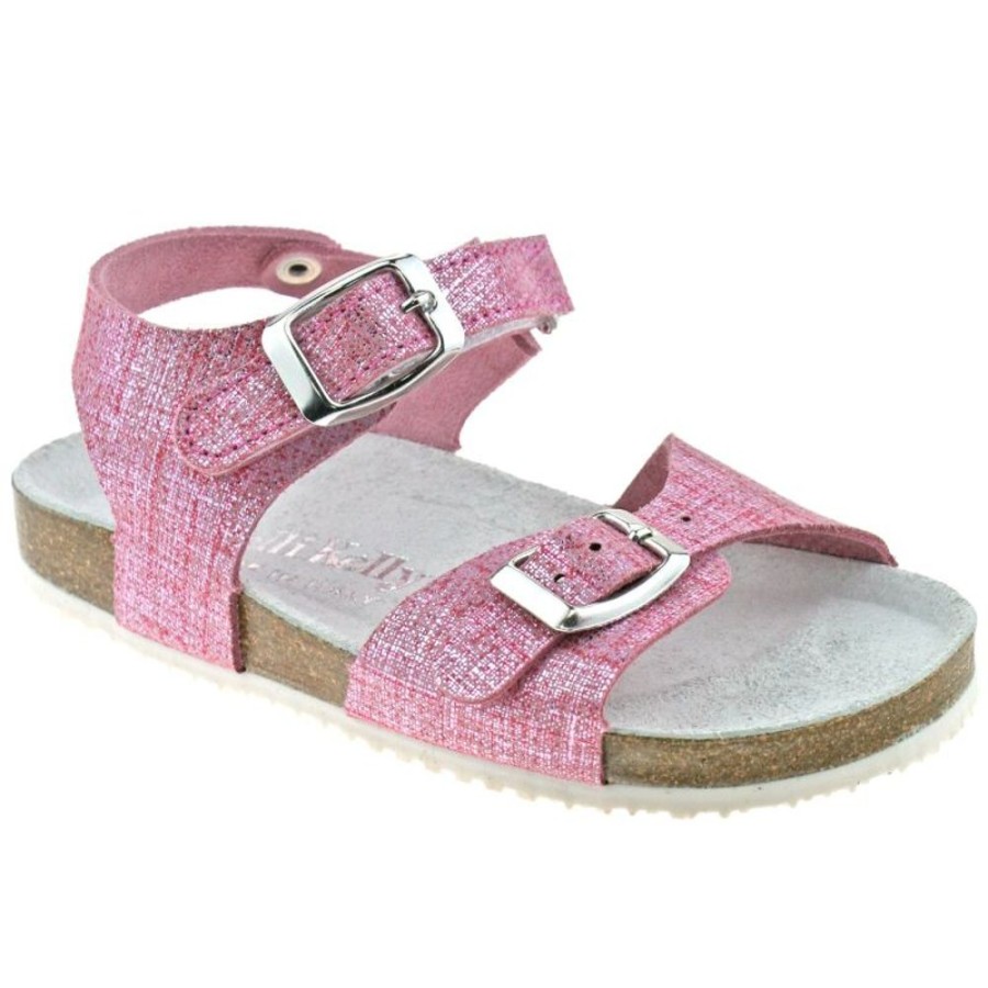 Footwear Lelli Kelly | Lelli Kelly Lk4584 (Gc01) Rosa Glitter Pelle Lara Adjustable Strap Sandals