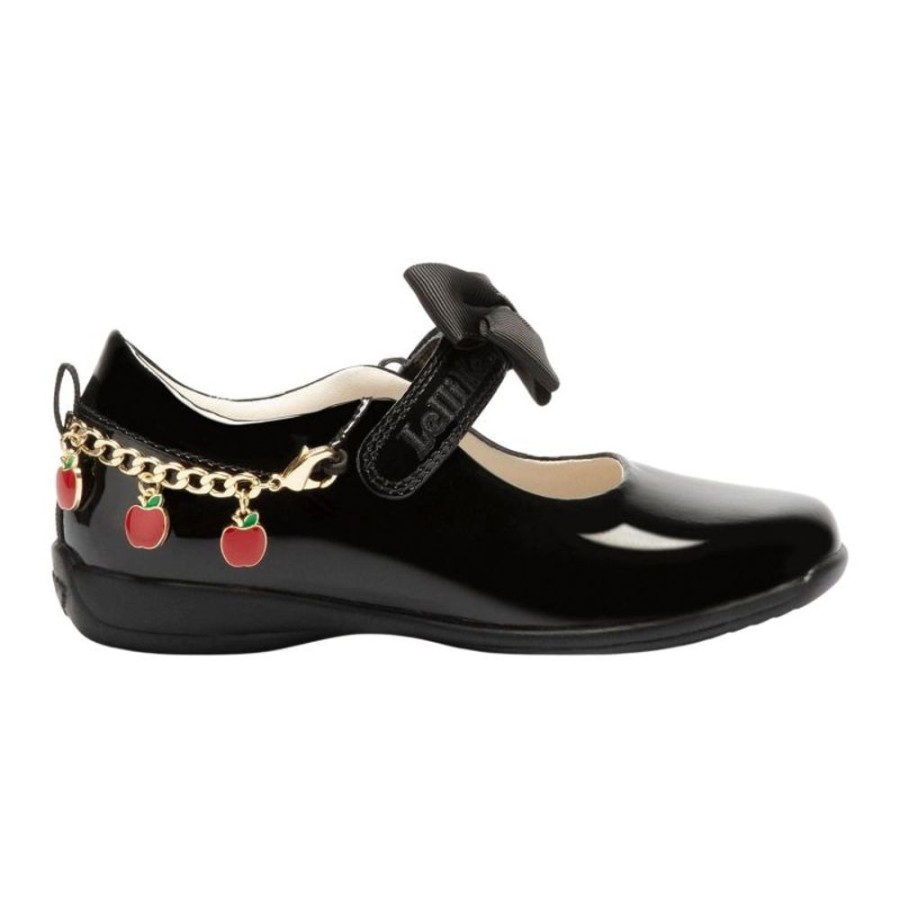 Footwear Lelli Kelly | Lelli Kelly Lk8729 (Db01) Apple Charm Black Patent Wide Fit School Shoes