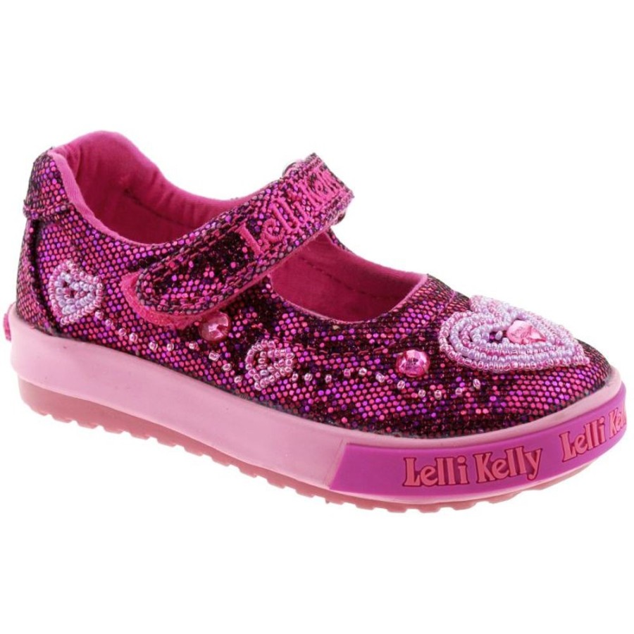 Footwear Lelli Kelly | Lelli Kelly Lk3010 (Gw01) Purple Glitter Ava Baby Dolly Shoes