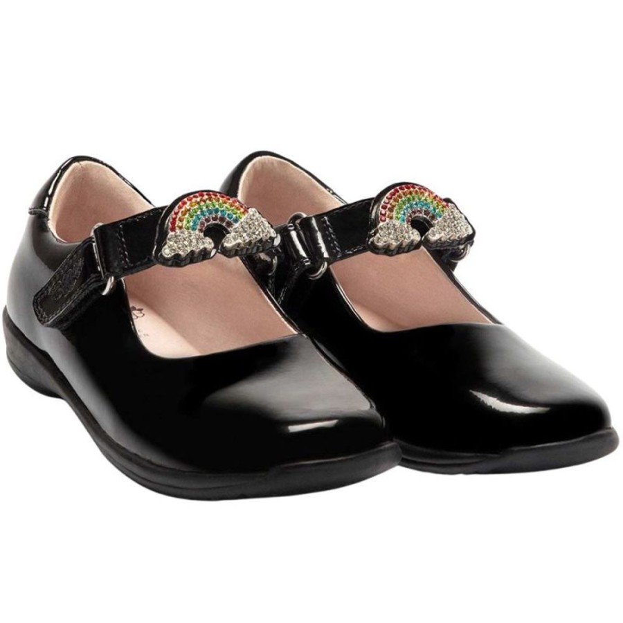 Footwear Lelli Kelly | Lelli Kelly Lk8104 (Db01) Brite Black Patent Interchangeable F Fit School Shoes