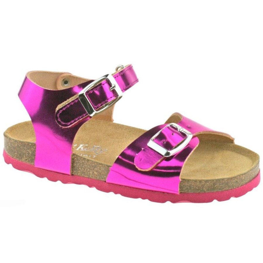 Footwear Lelli Kelly | Lelli Kelly Lk4584 (Cna8) Fuxia Metallic Lara Adjustable Ankle Sandals