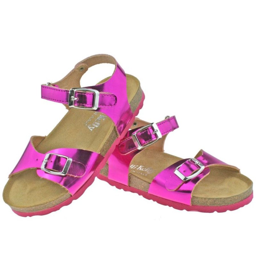 Footwear Lelli Kelly | Lelli Kelly Lk4584 (Cna8) Fuxia Metallic Lara Adjustable Ankle Sandals