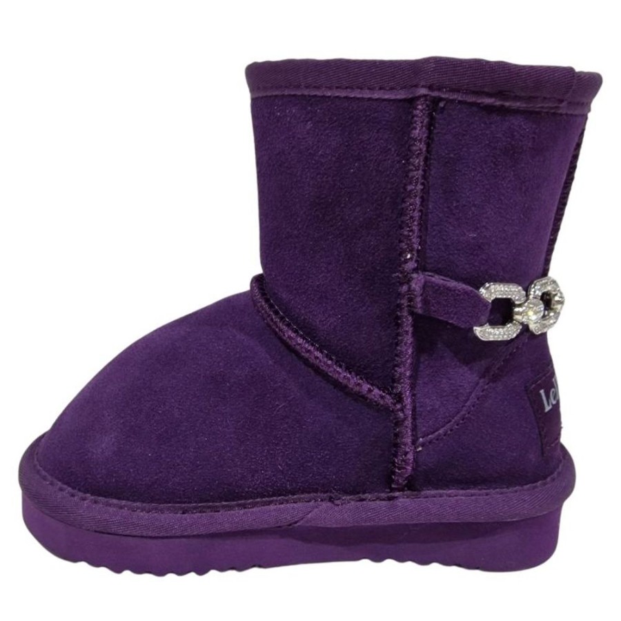 Footwear Lelli Kelly | Lelli Kelly Lk3767 (Ew01) Clara Purple Suede Warm Lined Ankle Boots