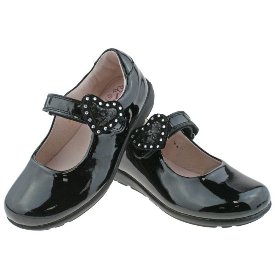 Footwear Lelli Kelly | Lelli Kelly Lk8500 (Db01) Colourissima Black Patent School Shoes F Fitting