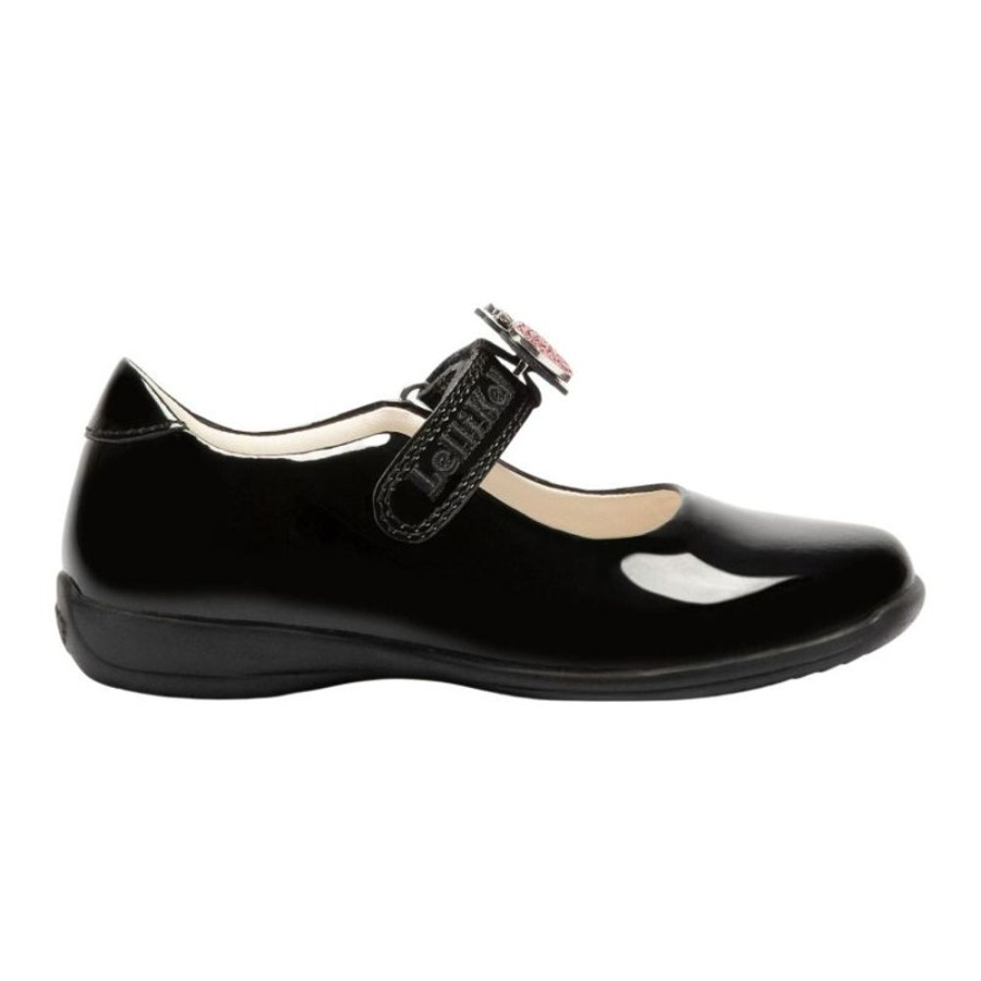 Footwear Lelli Kelly | Lelli Kelly Lk8715 (Db01) Limited Edition Fior Di Mela Apple Black Patent School Shoes