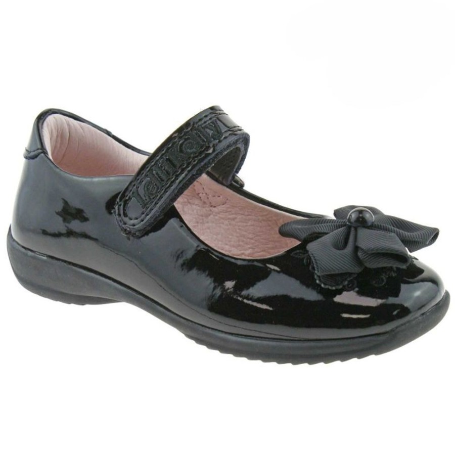 Footwear Lelli Kelly | Lelli Kelly Lk8316 (Db01) Black Patent Priscilla School Shoes F Fitting