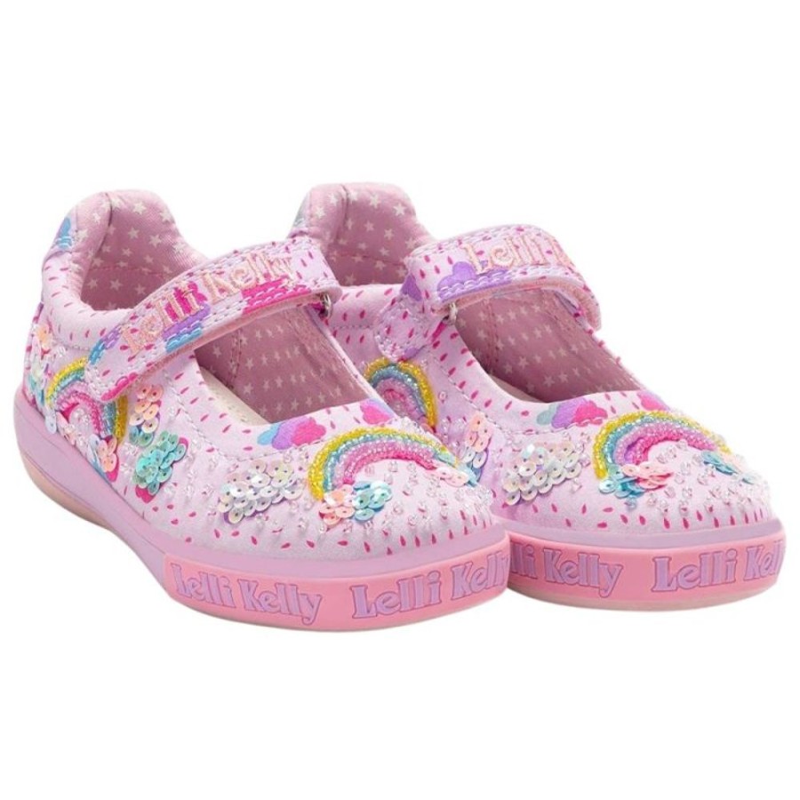 Footwear Lelli Kelly | Lelli Kelly Lk2031 (Bm02) Allegra Rainbow Lilac Fantasy Canvas Shoes