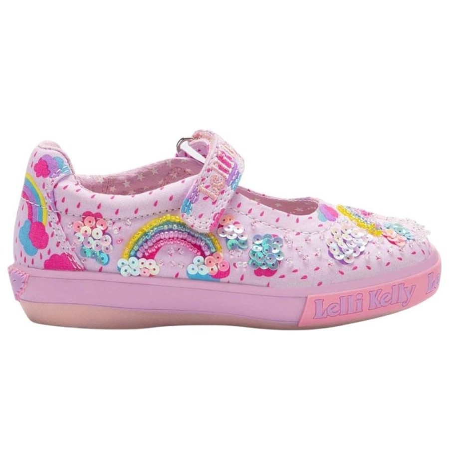 Footwear Lelli Kelly | Lelli Kelly Lk2031 (Bm02) Allegra Rainbow Lilac Fantasy Canvas Shoes