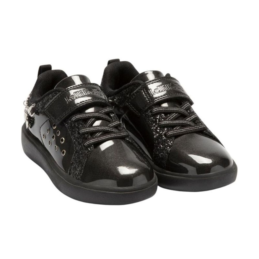 Footwear Lelli Kelly | Lelli Kelly Lk3800 (Ab01) Gioiello Black Shiny Charm Bracelet Trainers Shoes