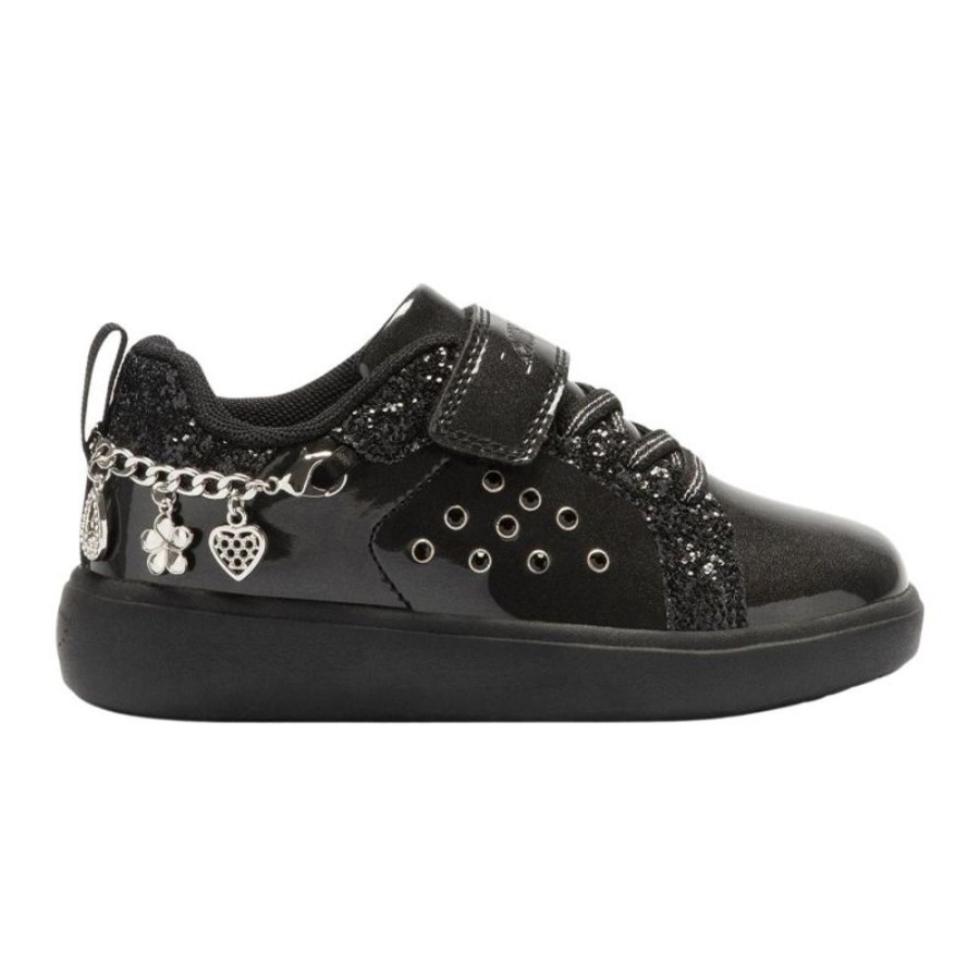 Footwear Lelli Kelly | Lelli Kelly Lk3800 (Ab01) Gioiello Black Shiny Charm Bracelet Trainers Shoes