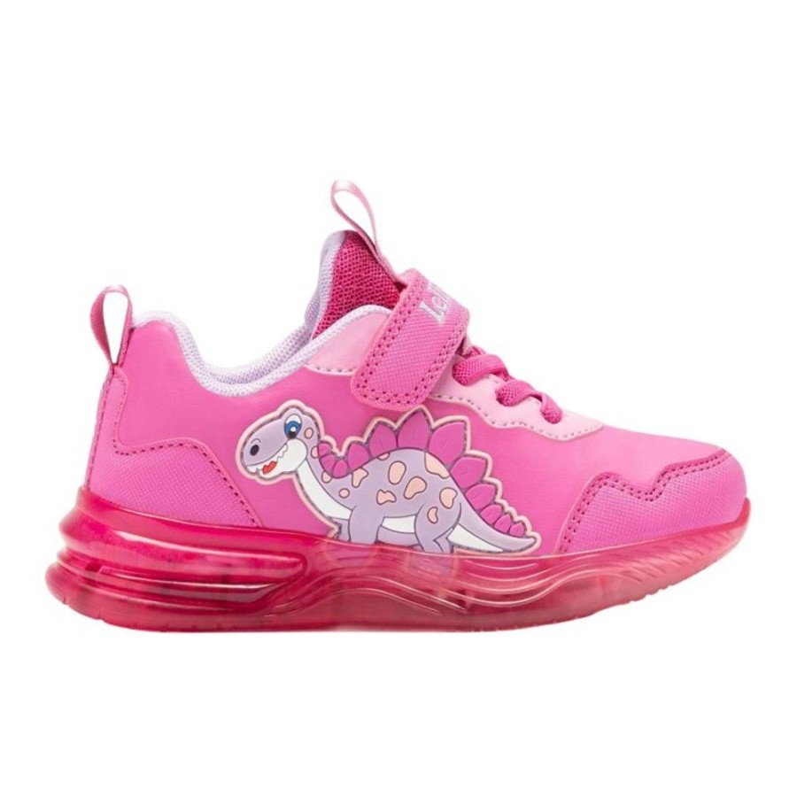 Footwear Lelli Kelly | Lelli Kelly Lk3457 (An01) Dinosauro Fuxia Pink Light Up Trainers