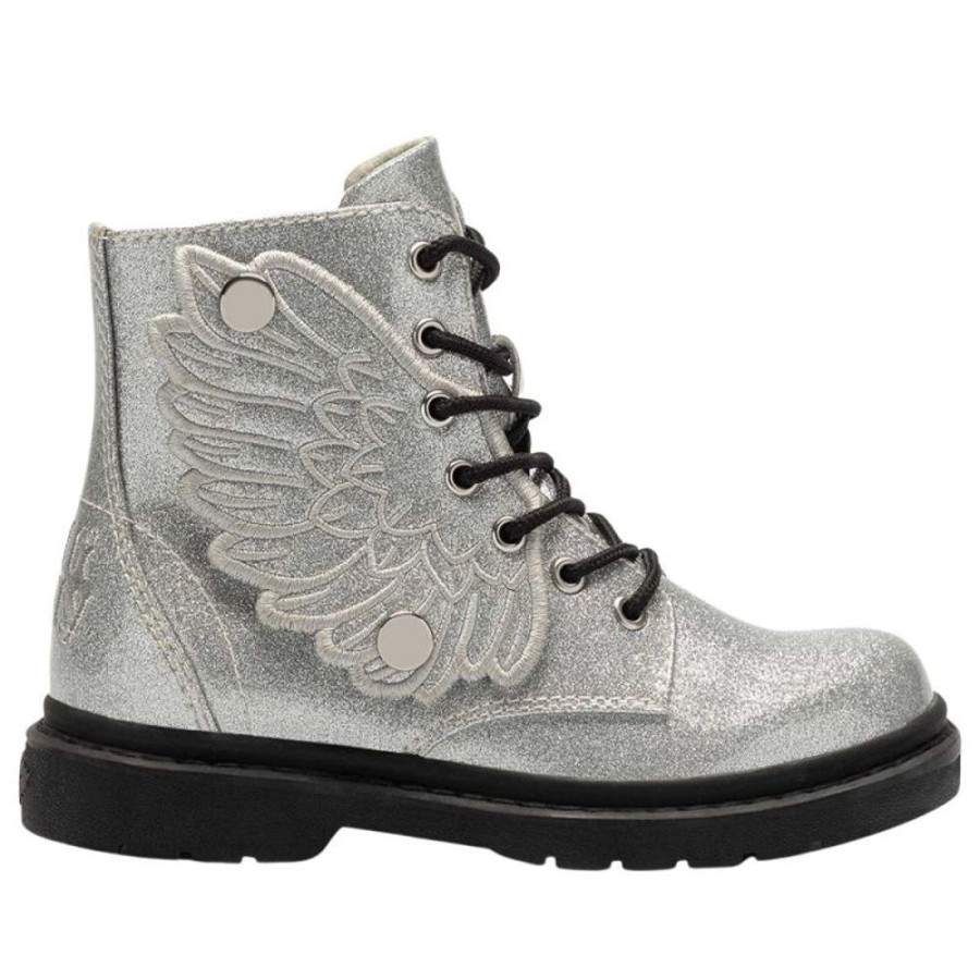 Footwear Lelli Kelly | Lelli Kelly Lk4544 (Sh02) Ali Di Fata Argento Glitter Wings Ankle Boot