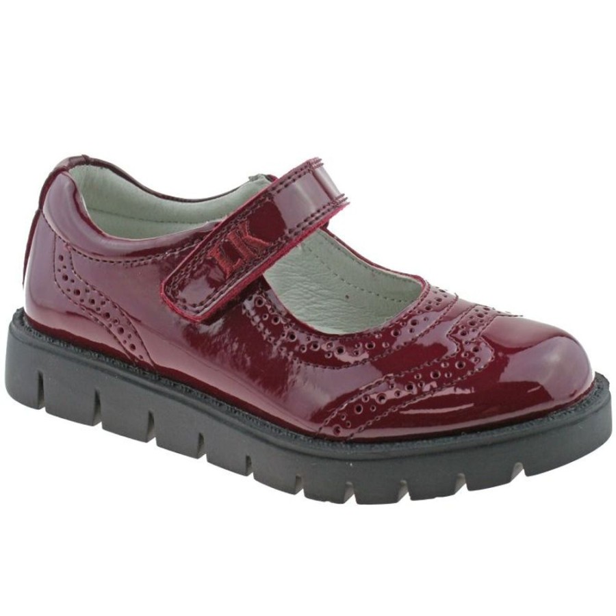 Footwear Lelli Kelly | Lelli Kelly Lk8386 (Dv01) Nicole Snr Dark Burgundy Patent School Shoes F Fitting