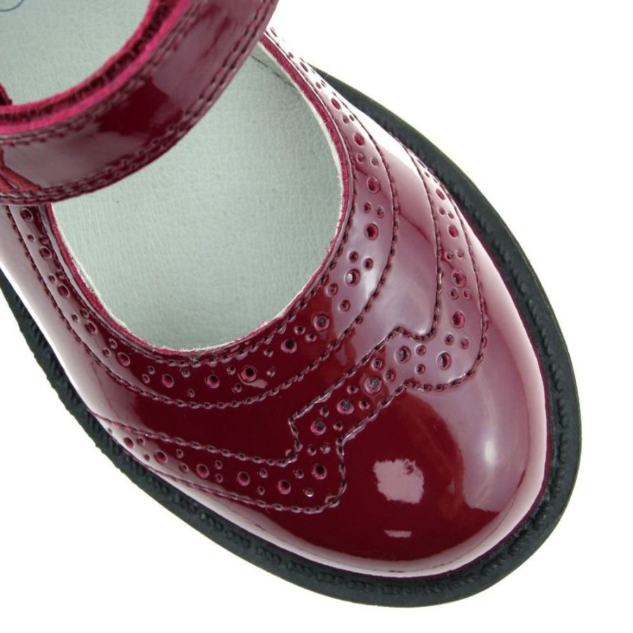 Footwear Lelli Kelly | Lelli Kelly Lk8386 (Dv01) Nicole Snr Dark Burgundy Patent School Shoes F Fitting