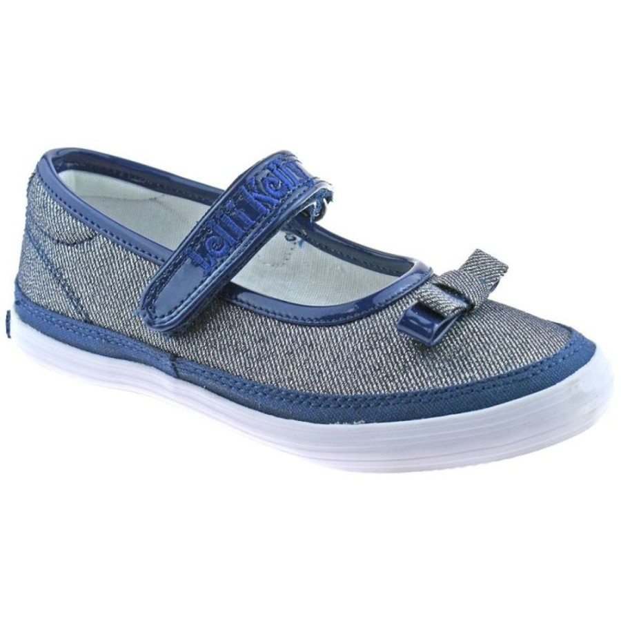 Footwear Lelli Kelly | Lelli Kelly Lk5300 (Be01) New Sprint Blue/Silver Shimmer Canvas Shoes