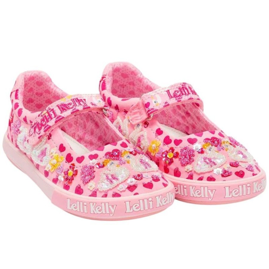 Footwear Lelli Kelly | Lelli Kelly Lk1052 (Bc02) Pink Fantasy Swan Dolly Shoes