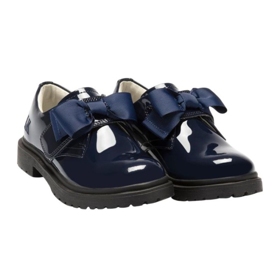 Footwear Lelli Kelly | Lelli Kelly Lk8658 (De01) Faye Navy Bow Patent School Shoes