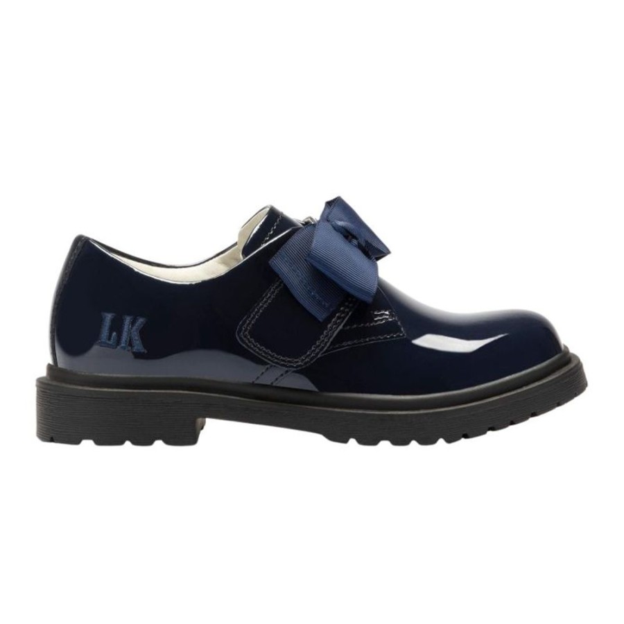 Footwear Lelli Kelly | Lelli Kelly Lk8658 (De01) Faye Navy Bow Patent School Shoes