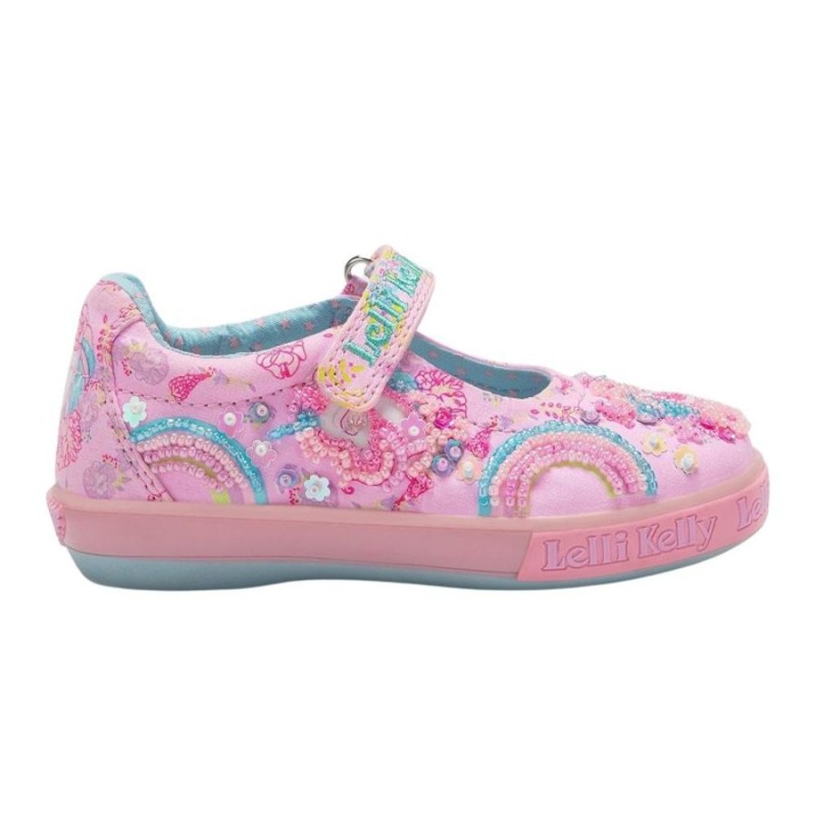 Footwear Lelli Kelly | Lelli Kelly Lk3492 (Bc02) Eliza Pink Fantasy Unicorn Canvas Dolly Shoes