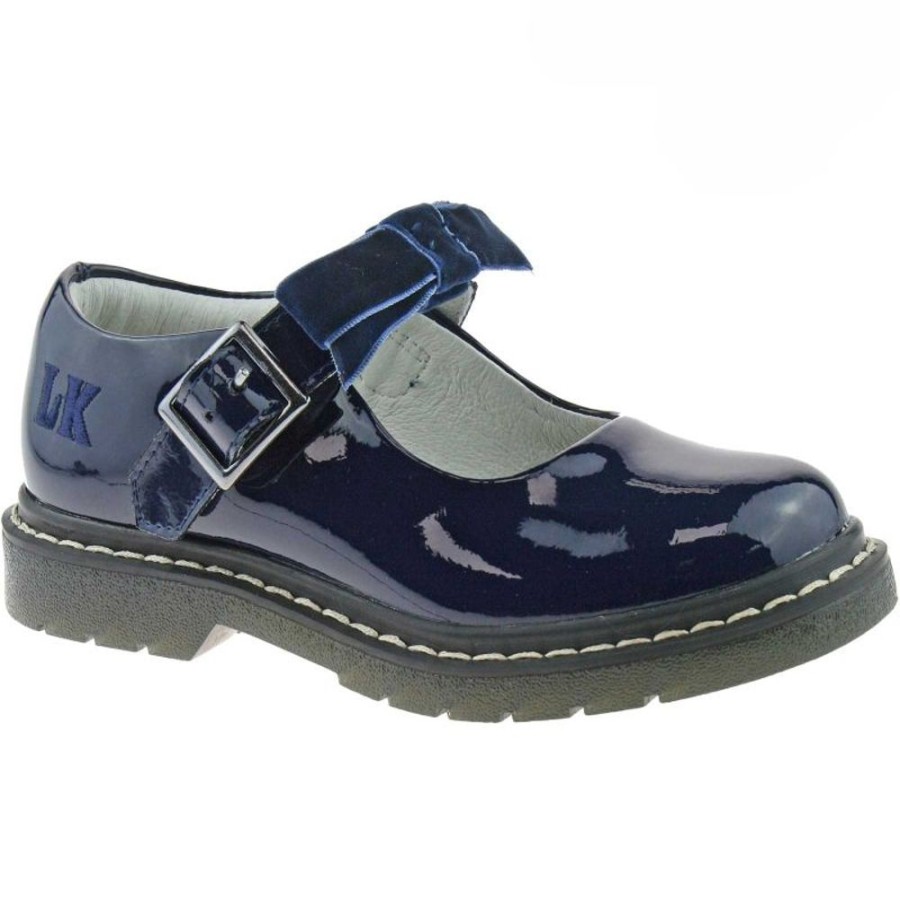 Footwear Lelli Kelly | Lelli Kelly Lk8286 (De01) Frankie Snr Navy Patent School Shoes F Fitting