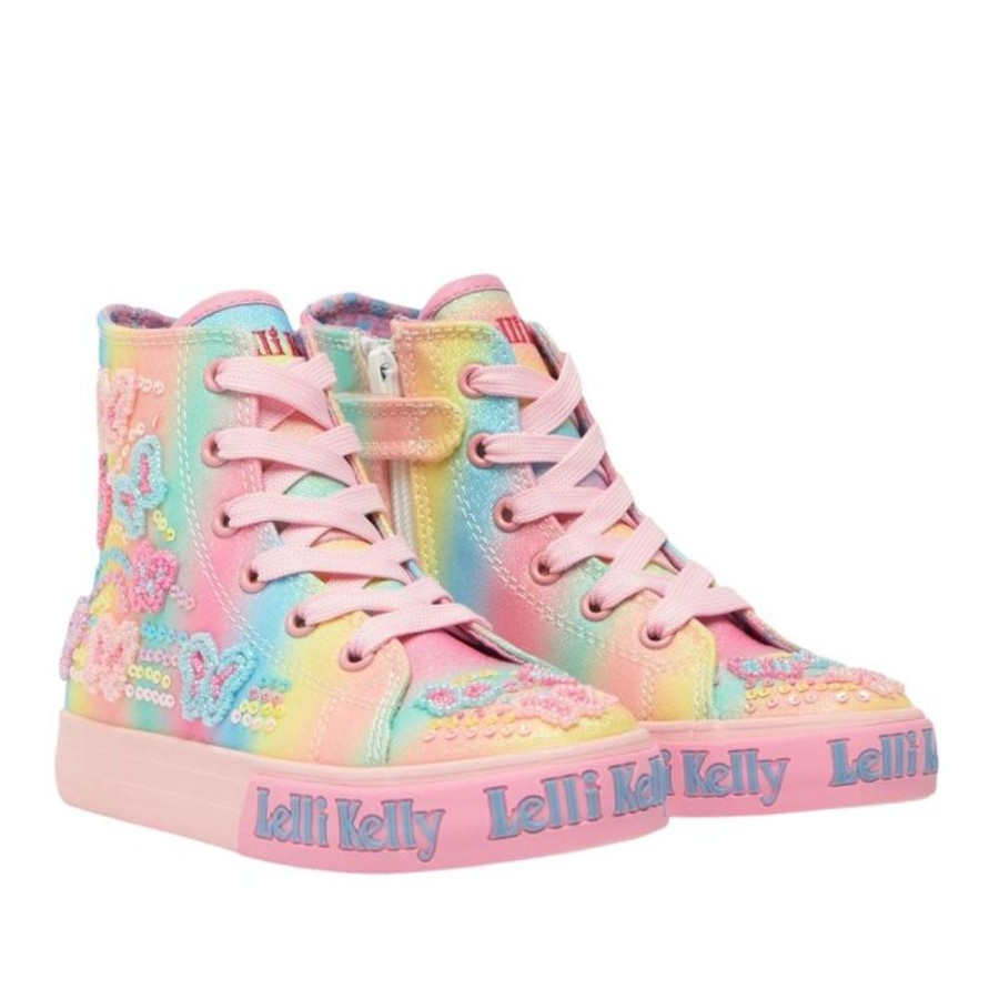 Footwear Lelli Kelly | Lelli Kelly Lk3471 (Bx02) Myla Mid Multi Butterfly Baseball Boots