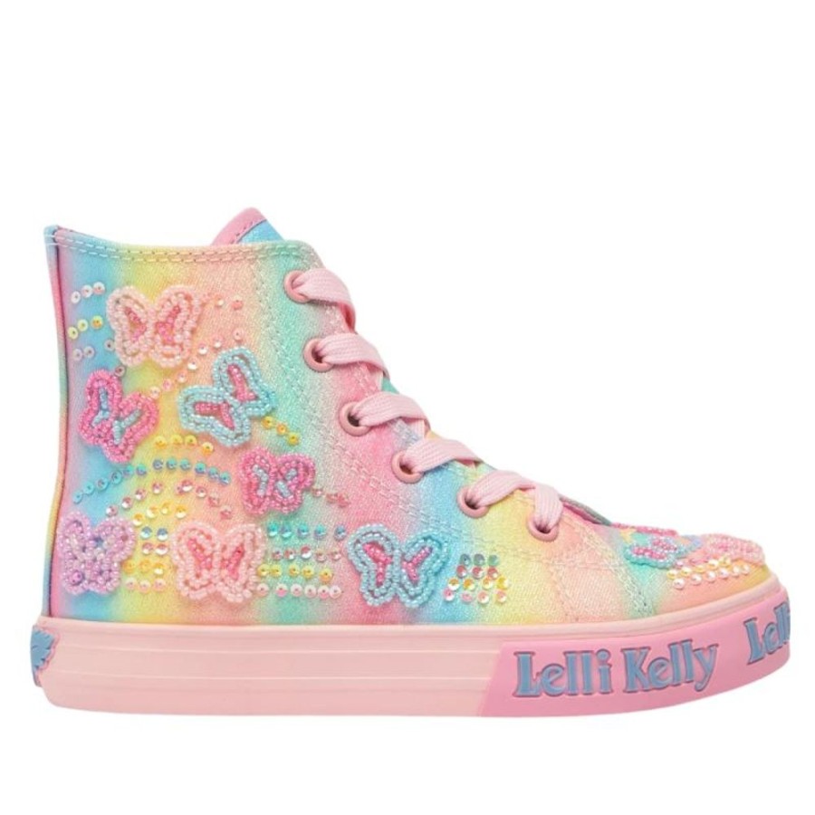 Footwear Lelli Kelly | Lelli Kelly Lk3471 (Bx02) Myla Mid Multi Butterfly Baseball Boots